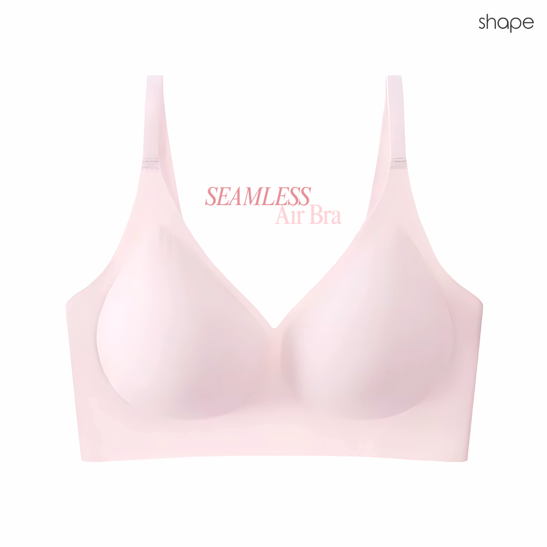 Seamless Air Bra in coffee, worn by a model, front view
