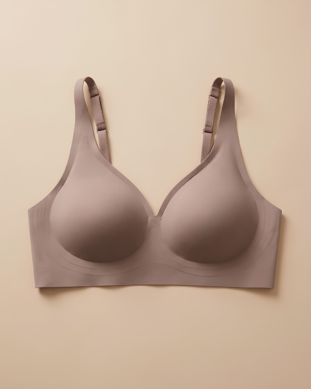 Plunge Lite Bra in Coffee, worn by a model — SHAPE Lingerie