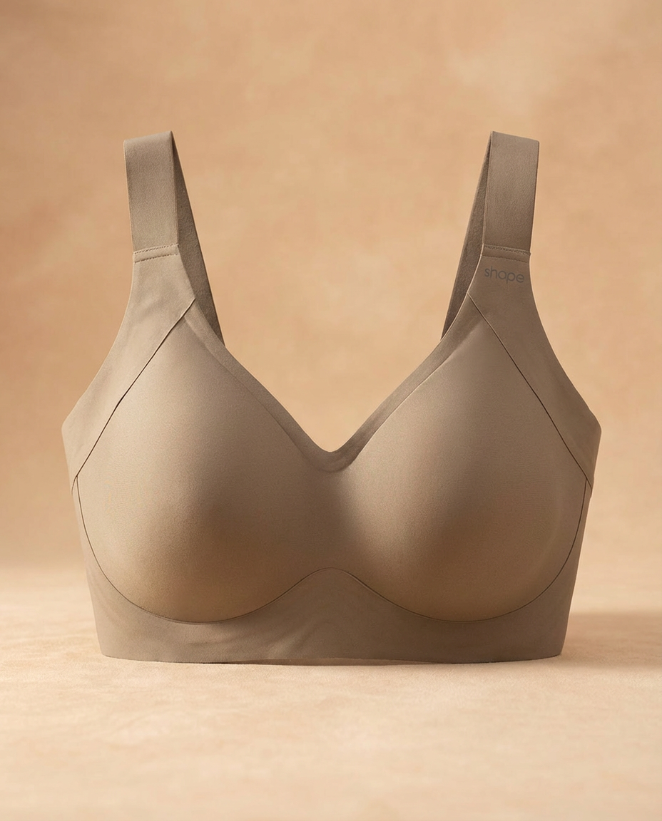 SHAPE Plus Size Sculpting Bra in Beige, product shot