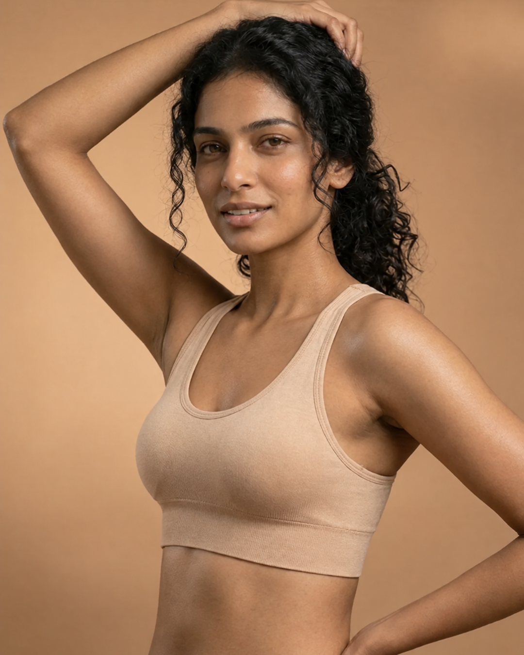 Easy Fit Sports Bra in Beige, SHAPE Lingerie